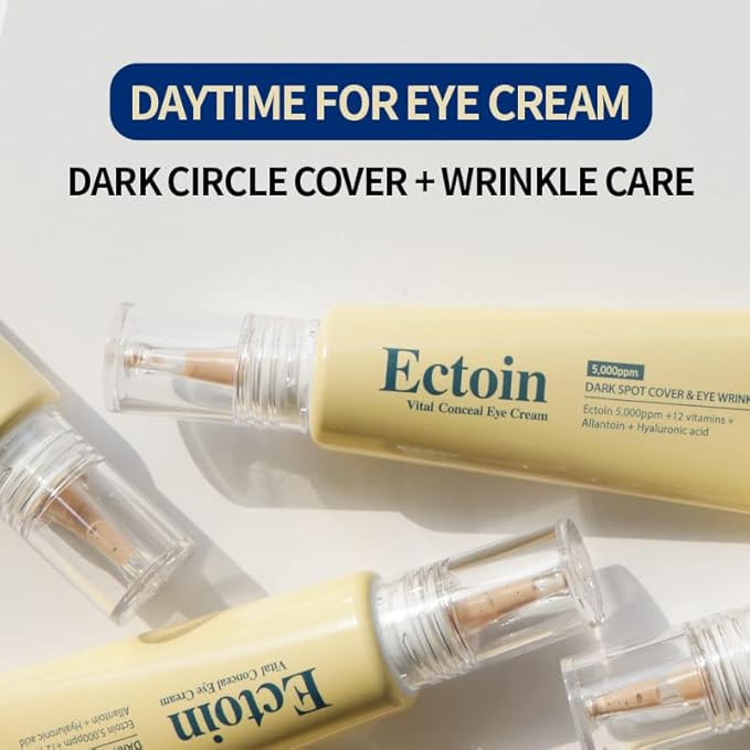Korean skin care TheYEON Ectoin Vital Conceal Eye Cream for Dark Circle / 20ml 0.67 fl. oz/Concealer, Hydrates, Covers, Wrinkles and Puffiness, Anti Aging