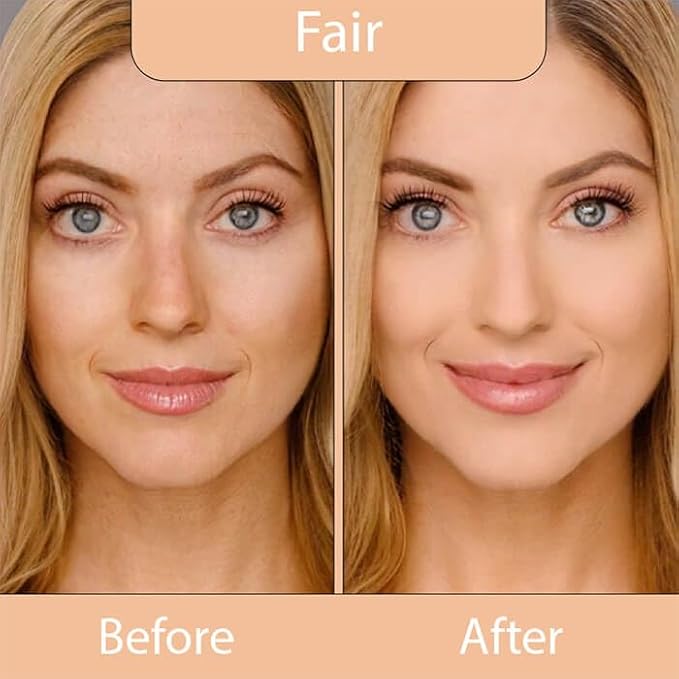 LUMINESS Silk Airbrush Spray Foundation 2-PC Kit - Foundation & Dual-Sided Angled Makeup Brush - Buildable Coverage, Anti-Aging Formula, Humidity Resistant, Hydrates & Moisturizes, Fair