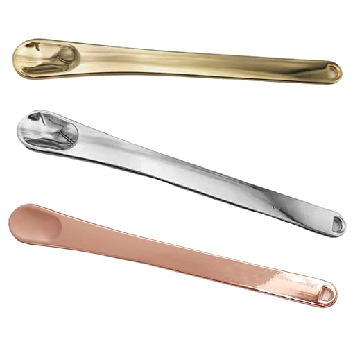 3 Pieces Alloy Makeup Spatula Eye Cream Spoon Beauty Scoop Mini Spoon Makeup Beauty Spoons Mini Cosmetic Skincare Spatula for Cream Lotions, 3.54 x 0.43 inches, Gold, Silver, Rose-Gold