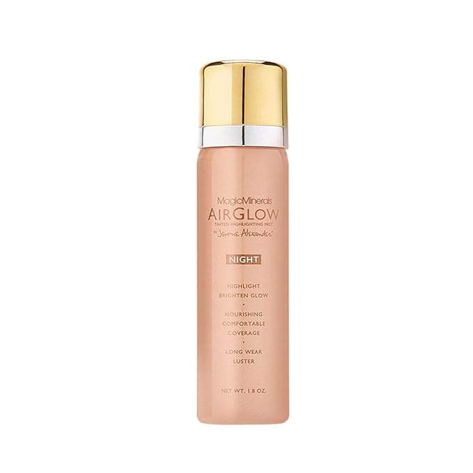 Jerome Alexander MagicMinerals AirGlow Tinted Highlighting Night Mist, Illuminating Airbrush Tinted Moisturizer Spray | Champagne