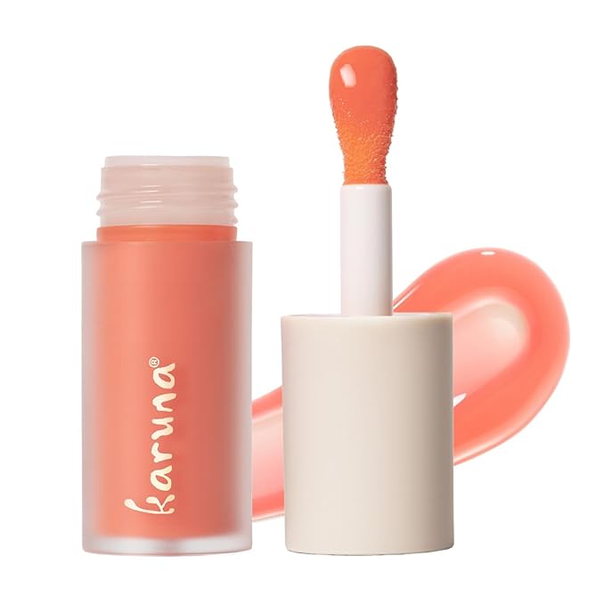 Karuna Skin - Tinted Lip Oil, Soothing & Moisturizing Lip Products with Peptides, Antioxidants, Hydrating Flattering Vegan Lip Tint, Pause, 4.8 mL/0.16 fl. oz