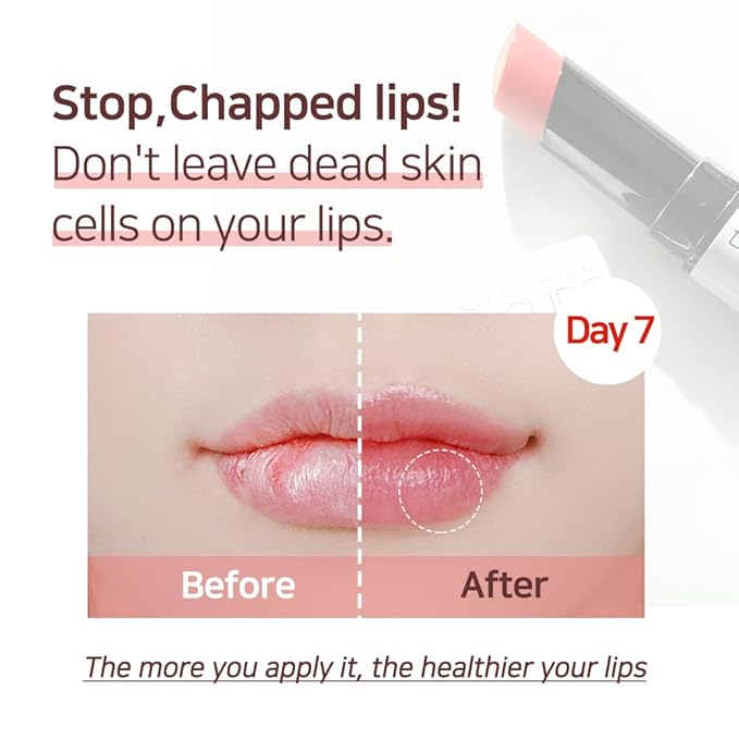 NATURAL SHINE NS BEAUTY Lux Triple Lip CURE Glossy Balm HERA (Pink Red) | Chapstick Hydration and Exfoliator | Overnight Lip Treatment Care Deep Nourishing for Dry Cracked Chapped Lips (0.17oz)