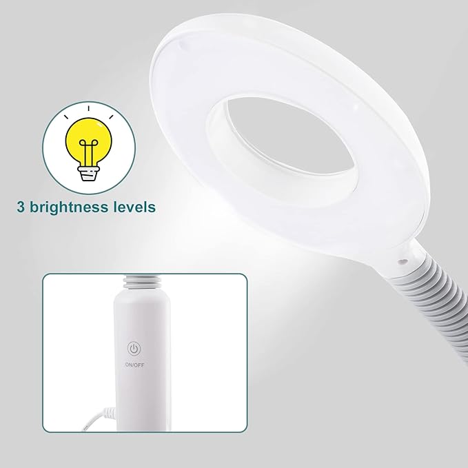 Winado 2 in 1 Professional Facial Steamer with 5X Magnification Lamp & Touch Screen, Esthetician Steamer Humidifier Face Spa Mist Steam for Home Beauty Salon, Personal Skin Care Deep Cleaning, White