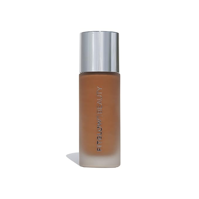 Fitglow Beauty - Natural Foundation+ Photo-Filtering Foundation | Vegan, Woman-Owned Clean Beauty (F6 - Deep Neutral, Soft Olive Undertones)
