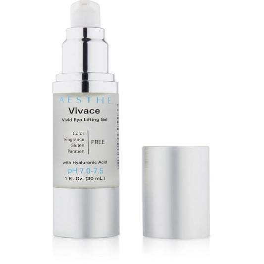 Vivace Eye Lifting Gel - Revitalize & Firm - Natural Botanical Ingredients - Morning Skincare - Cucumber Extract, Sea Kelp, Hyaluronic Acid & More - Suitable for All Skin Types- 1 fl oz