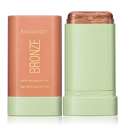 Multi-Use Makeup Blush Stick, Cream Blush Stick, Tinted Solid Moisturizer Stick for Cheek & Eyes & Lips, Waterproof Natural Nude Makeup, Suitable for All Skin (3#Rich Glow)