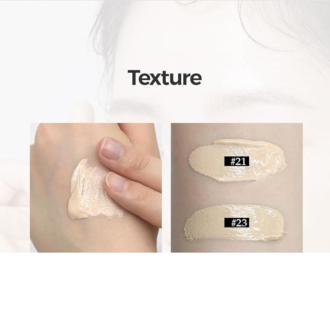 PS.PRETTYSKIN Collagen foundation for women, Long-Lasting Perfect Cover UV protection SPF15, Korean makeup with Titanium Dioxide 100ml/3.38fl.oz. (#23)