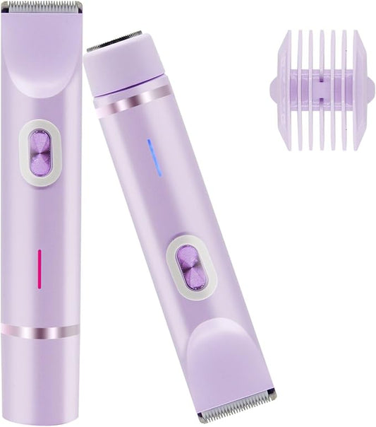 Women's Electric Dual Headed Shaver, 2 in 1 Bikini Trimmer, USB Rechargeable Electric Razors Body Hair Trimmer