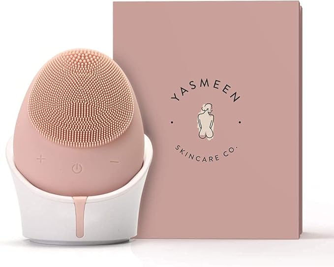 Sonic Facial Cleansing Brush, Waterproof Electric Face Cleansing Brush Device for Deep Cleaning|Gentle Exfoliating|Massaging,Rechargeable,Yasmeen Skincare Co.