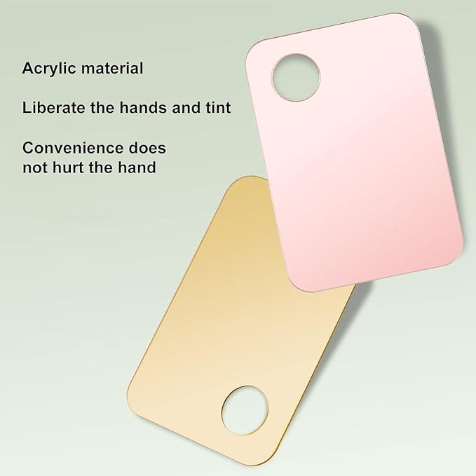 Pink Cosmetic Makeup Palette, Nail Art Palette with Spatula, DIY Makeup Mixing Palette, Beauty Salon Color Cream Mixing Palette, Nail Art Painting Mixed, Makeup Display Board Beauty and Personal Care