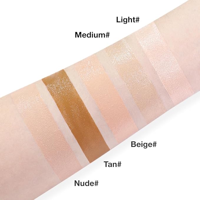 Pro Under Eye Full Coverage Liquid Concealer to Cover Dark Circles, Scars,Redness,Spots,Fine Lines,Corrector Anti-Aging Natural Finish, Moistening Smooth Cream,Waterproof 0.4 * 2 fl oz-Light+Medium