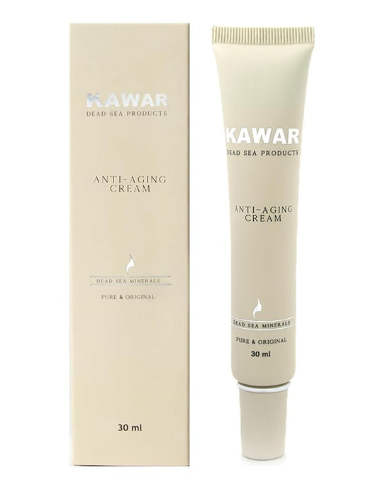 KAWAR Dead Sea Anti-Aging Face & Neck Cream | Hyaluronic Acid, Collagen, Niacinamide | Anti-Wrinkle Moisturizer for Women & Men, 1 oz
