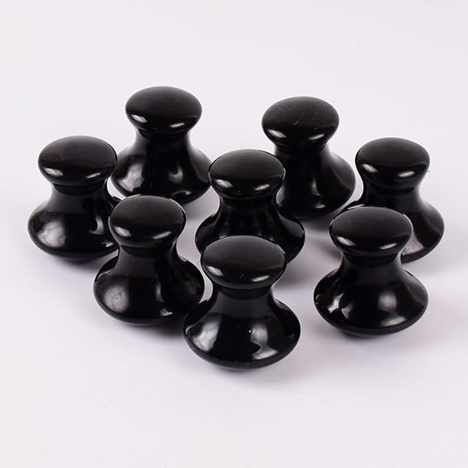 1 Pc Mushroom Jade Gua Sha Facial Tools, Jade Roller Guasha Massage Black Jade Stone Mushroom Shaped Face Lift Remove Wrinkles Massager for Women Spa, Gua Sha Massage Knobs for Body Relaxing