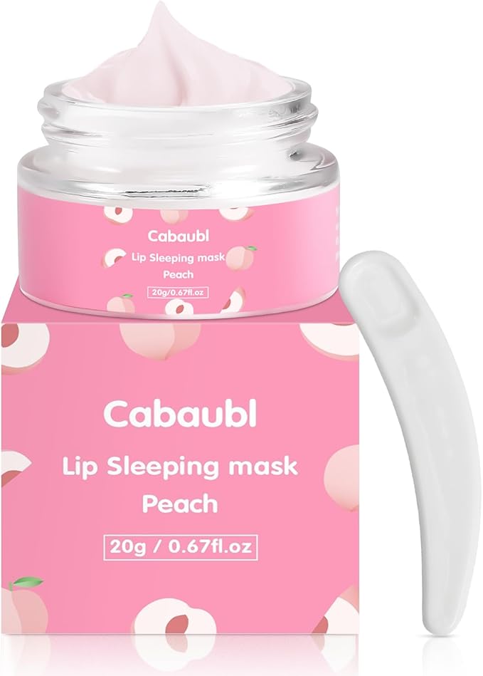 Lip Sleeping Mask,Moisture Lip Mask Overnight,Night Repair Sleeping Lip Balm,Sleeping Lip Butter Balm to Moisturize & Nourish Dry Cracked Lips,Lip Treatment Mask,Peach Lip Mask(20g, 0.7 oz)