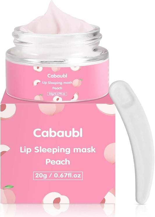 Lip Sleeping Mask,Moisture Lip Mask Overnight,Night Repair Sleeping Lip Balm,Sleeping Lip Butter Balm to Moisturize & Nourish Dry Cracked Lips,Lip Treatment Mask,Peach Lip Mask(20g, 0.7 oz)