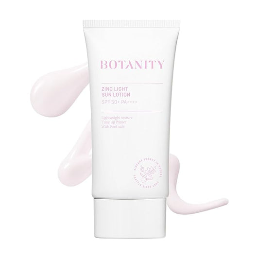 Zinc Sun Lotion - UV Protection, SPF 50+ PA ++++, Even skin tone, Lightweight & Hydrating formula, Non-Greasy, Korean Skincare, All Skin Types, 1.7 fl oz (50ml)