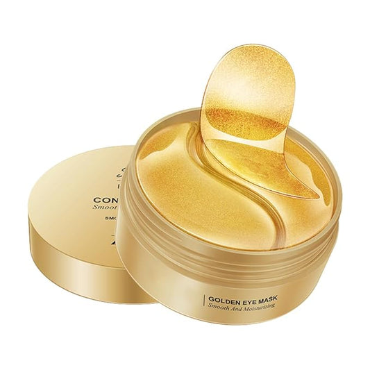 Under Eye Patches - 60PCS Eye Masks for Eye Care, 24K Gold Eye Patches for Puffy Eyes & Dark Circles Treatments, Reduce Under Eye Puffiness & Smooth Wrinkles (Gold)