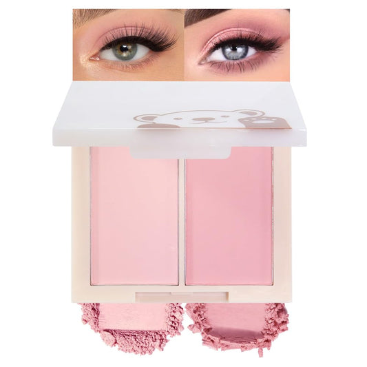AMY'S DIARY Matte Eyeshadow, Lavender Pink Eyeshadow, Ultra-fine Lightweight Powder, Multiuse Blendable Eye shadow and Blush Makeup, Daily Matte Warm Tone Eyes Makeup, Half Pink (02#)