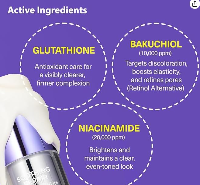 DERMAFIRM Bakuchiol Retinol Serum for Glass Skin with Niacinamide & Peptides | Daily Korean Skin Care for Sensitive Skin | Soothing Repair Toning Serum R4 for Glass Skin