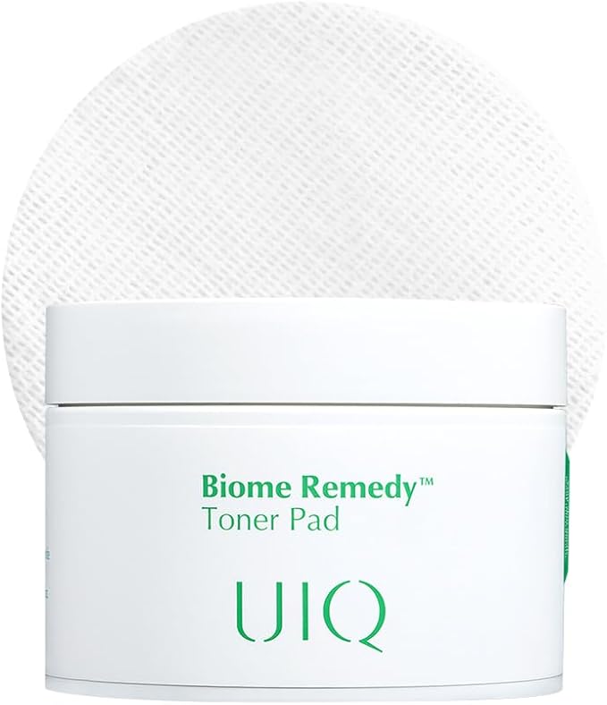 UIQ Biome Remedy Toner Pads, Dual-Textured Facial Pad for Hydrating, Moisturizing, Calming, Pore Care, Non Comedogenic, Daily Toner Pads for Soothing Skin 6.08 fl. oz., 70 Sheets