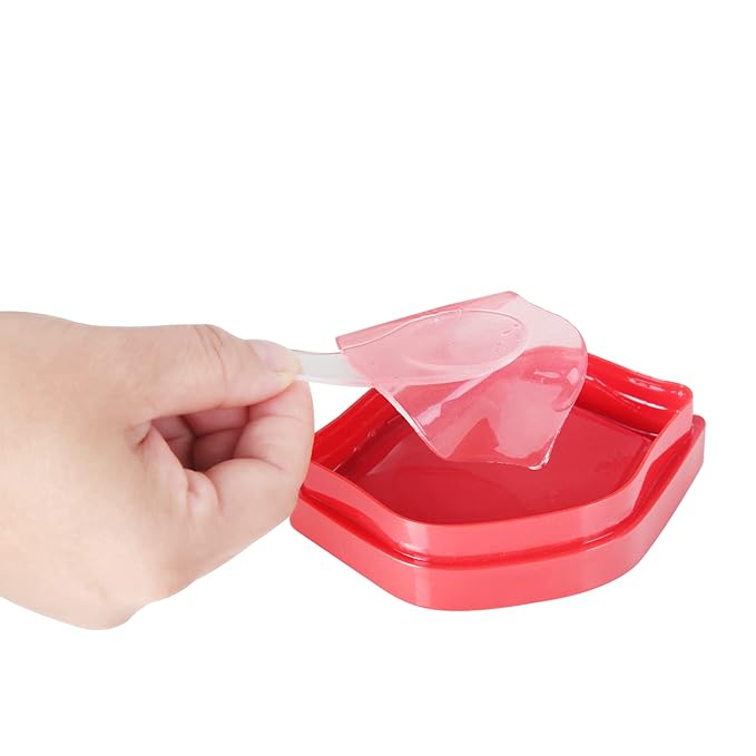 Lip Masks Sheet,Moisturizing Crystal Collagen Gel,Anti-Aging Lip Patches Reduces Lip Lines,Plump Dry Lips Overnight Lip Care,Fall/Winter Collagen Lip Sleep Mask 20 Packs with Box,Red