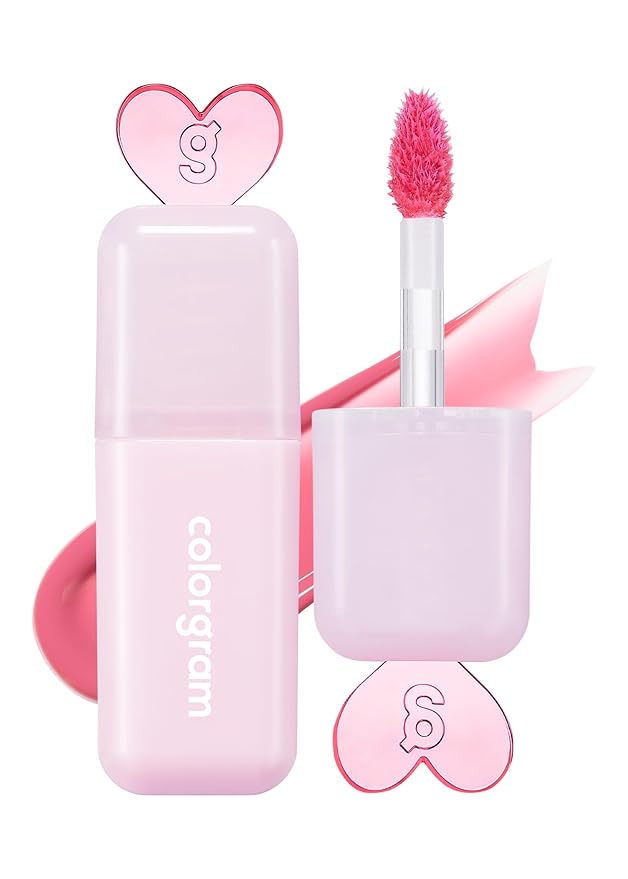 COLORGRAM Juicy Drop Tint 01 Berry Amazing | Juicy Lip Gloss, Glowing Lip Stain with Fruity Colors, Buildable & Blendable, Highly Pigmented