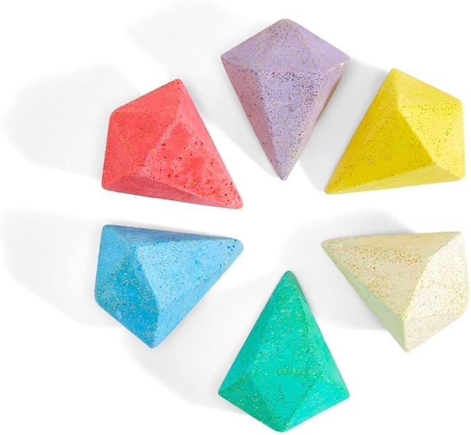 Two's Company 43944 Diamond Chalk with Glitter in Gift Box, Set of 6
