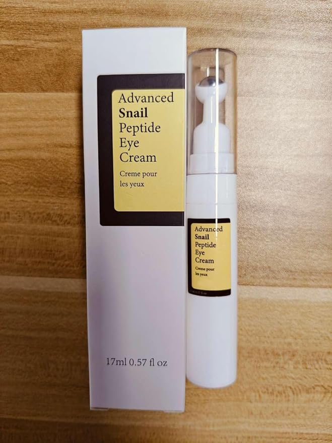 Advanced Snail Peptide Eye Cream for Dark Circles & Puffiness, Snail Mucin Eye Cream with Niacinamide Reduce Wrinkles & Fine Lines, 1 Pcs Under Eye Roller Cream for Moisturizing.