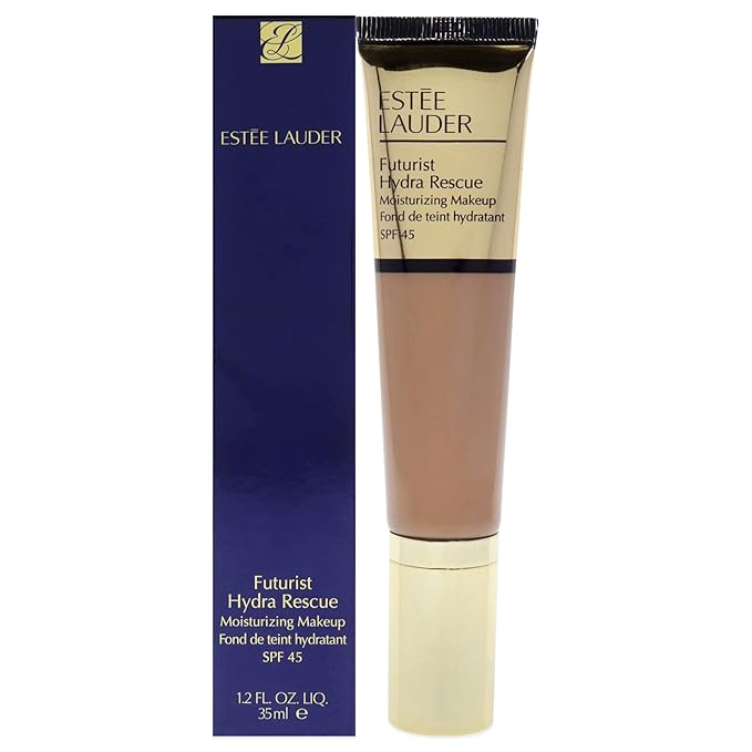 Estée Lauder Futurist Hydra Rescue Moisturizing Foundation SPF 45, 12 Hour Glow, 1.2 oz., 4N1 Shell Beige
