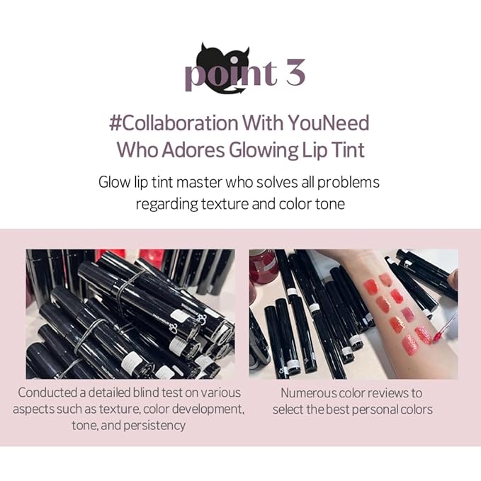 ETUDE Over Glowy Lip Stain Tint Buddy Beige, 0.1 oz (3 g), Lip Tint, Lipstick, Glossy Finish, Highly Moisturizing, Melotint, Plush, Glossy, Volume, Vegan Certified