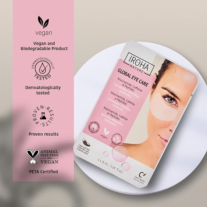 Eye Masks, Reduces Wrinkles, Dark Circles & Puffiness - Pack of 5 Pairs - Hydrating Patches with Niacinamide, Caffeine, Peptides - Vegan, Cruelty-Free, Skincare, Under Eye Treatment, Gift