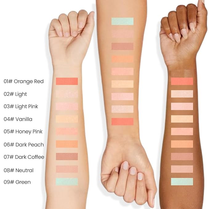 Kaely PROFESSIONAL MAKEUP Correcting Concealer Stick,Medium Coverage Concealer Crayon,under Eye Brightener Concealer for Dark Circles,corrector de ojeras,Lightweight,Vegan,05 HONEY PINK