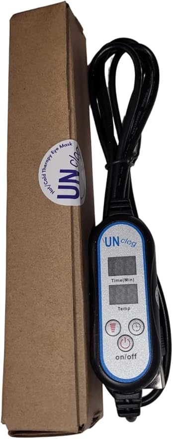 Unclog(ic) Professional All in One Eye Compress for Eye Care LED Controller | with 5 Adjustable Heat Settings and Self Timer