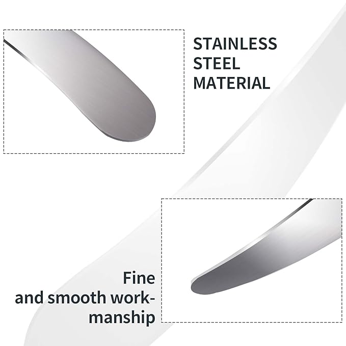 2Pcs Mini Metal Cosmetic Spatulas, Makeup Spatulas, Skincare Spatula, Cream Spatula, Beauty Accessories for Mixing and Sampling Plant Masks, Skin Care Creams, Eye Cream, Essences(Style 2)