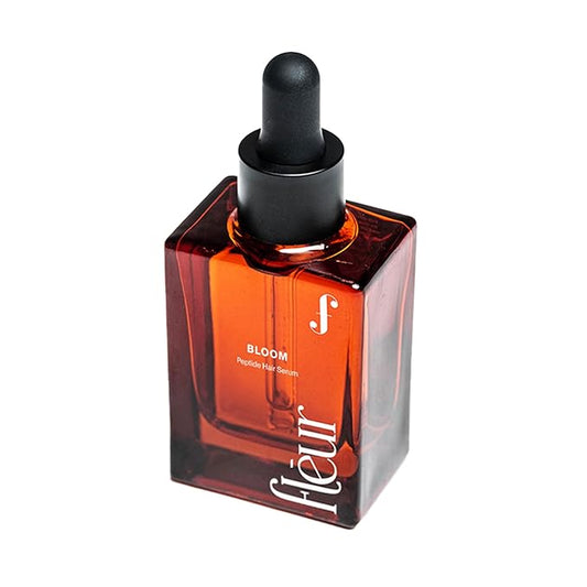 Bloom Peptide Hair Serum with Advanced Multi-Peptides for Women with Thinning Hair, Promotes Fullness, Reduces Shedding, & Balances Scalp, Lightweight, Non-Greasy (Pack 1) 30ml
