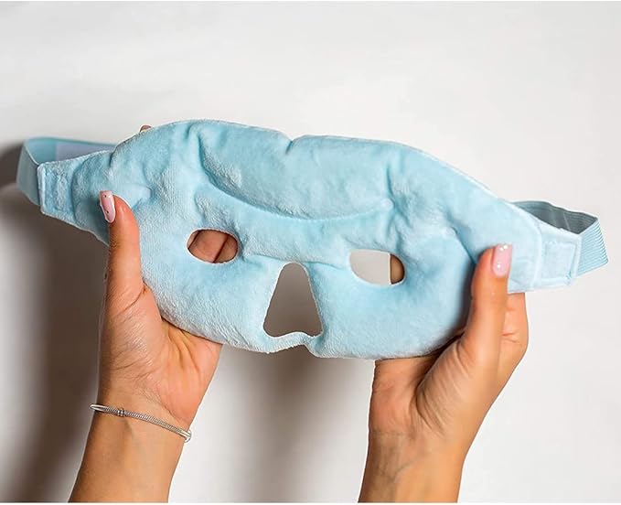 Reusable Gel Eye Mask, Cooling Eye Mask Reusable Small Ice Pack Under Eye Patches, Eye Hot Cold Treatment Pack for Redness, Pain Relief and Eye Relax, Pink,1 Pack