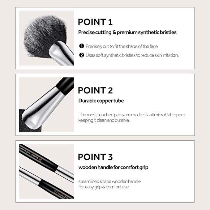 Eye Makeup Brush Set 5 Pcs | Small & Portable Eye Shadow Brushes | Korean Eye Makeup Brushes | Premium Synthetic Bristles for Professionals