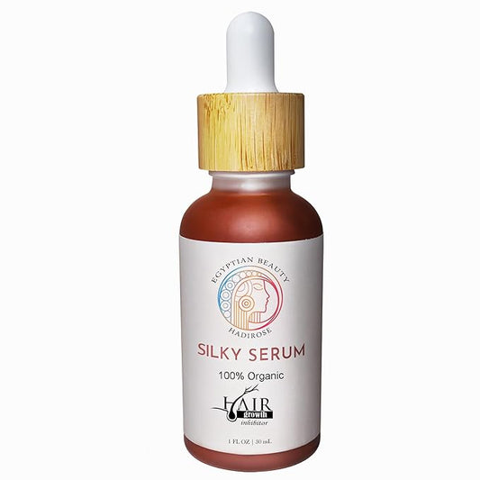 Silky Serum by Hadirose | Pure Red Saad Oil (Egyptian Cyperus Rotundus) Concentrated | Organic All Natural Hair Removal Serum | Scented (Rose, Jasmine & Lavender) | Made in the USA.