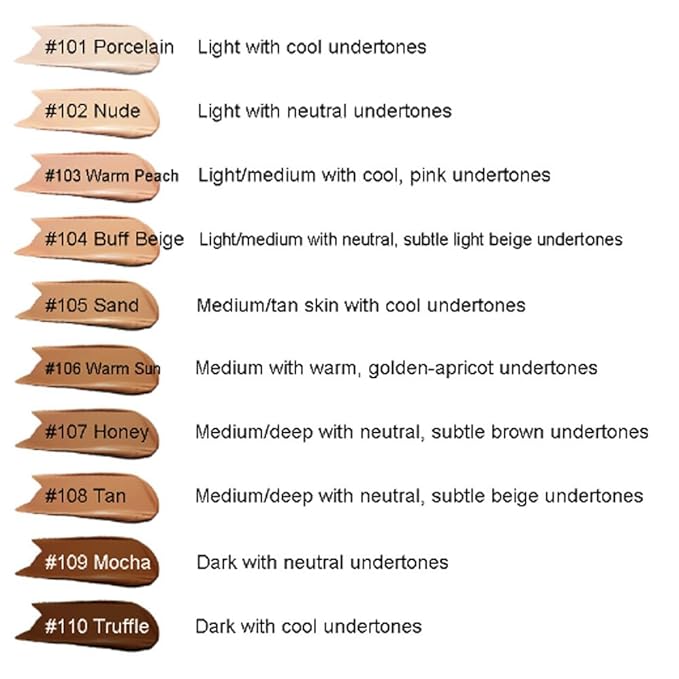 2Pcs Liquid Foundation Full Coverage 24HR Matte Oil Control Concealer 30ml (Nude & Buff Beige) with Kabuki Foundation Brush Flat Top (1pcs-103)