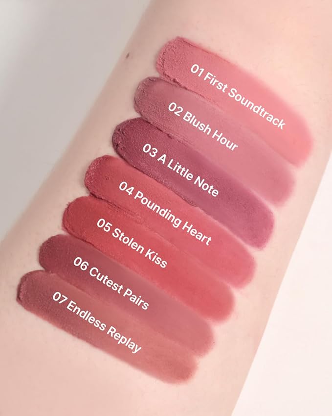 DEARMAY Pure Falling Mood Lip Pot No. 06 Cutest Pairs 0.23 Oz. Vegan Lip Stain Lip & Cheek Multi-Use Tint With Hydrating Formula for Smooth Soft Blend Without Dryness or Fine Lines, Korean Makeup