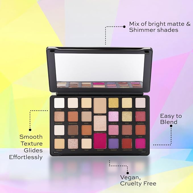 Makeup Revolution, Creator Limitless, Eyeshadow Palette, Nude Reign, 30.9g