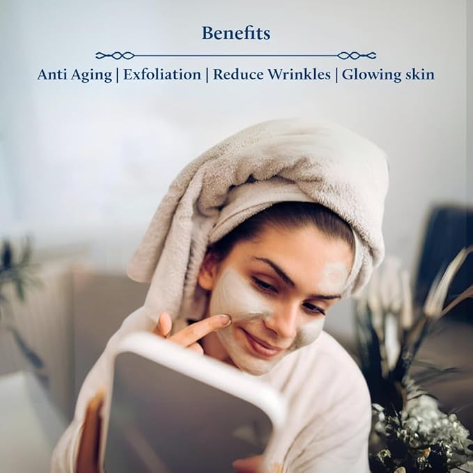 Blue Nectar Almond Ubtan Powder Face Pack for Anti-Aging and Firming | Natural Exfoliator for Face with Multani Mitti Powder (3.5 Oz, 12 Herbs)