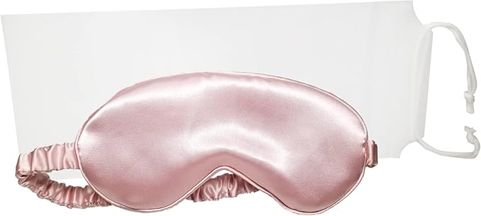 in Flight Mind Mulberry Silk Sleep Mask, Eye Mask for Sleeping with Elastic Headband, Super Soft Sleeping Mask,Comfortable Silk Eye Sleep Mask, Sleep Eye Mask for Night Sleeping, Travel, Nap(Pink)