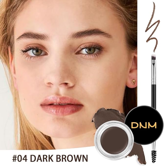 evpct Eyebrow Stencils Kit for Women Shaping, Eyebrow Shaper Makeup Kit, Eye Brow Stencil Shaper Tinting kits for Women, with Eyeliner, Eyebrows Pencil, Pomade, Brush and 10 Stencils, Kit04 DARK BROWN