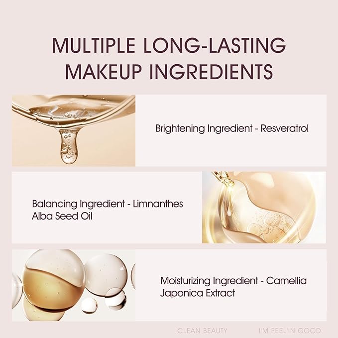 Cellglow Pro Lasting Cushion Foundation, Brighten Skin Skincare Foundation Cushion Natural Coverage Nourishing Makeup, Breathable and Lightweight Formula, Vegan, Almond, Refill Included