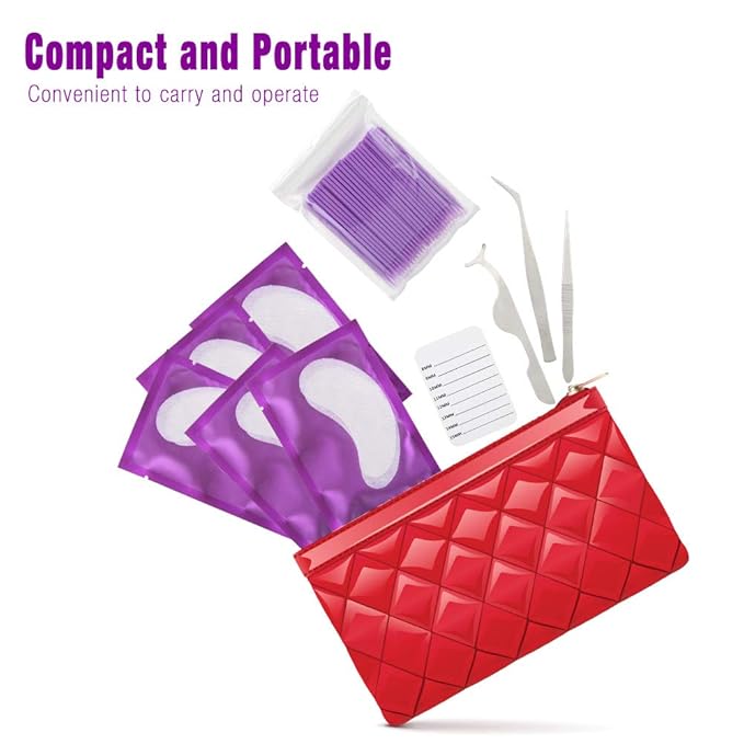 5 Pairs Under Eye Pads With Eyelash Holder Pallet and Brush and Tweezers Set, Lint Lash Extension Eye Gel Patches for Eyelash Extension Eye Mask Beauty Tool