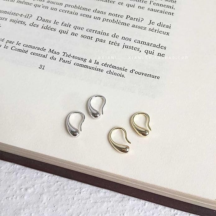 Vintage Water Drop Earrings Gold Teardrop Earrings Tiny Droplet Earrings Minimalist Everyday Earrings Jewelry for Women and Girls