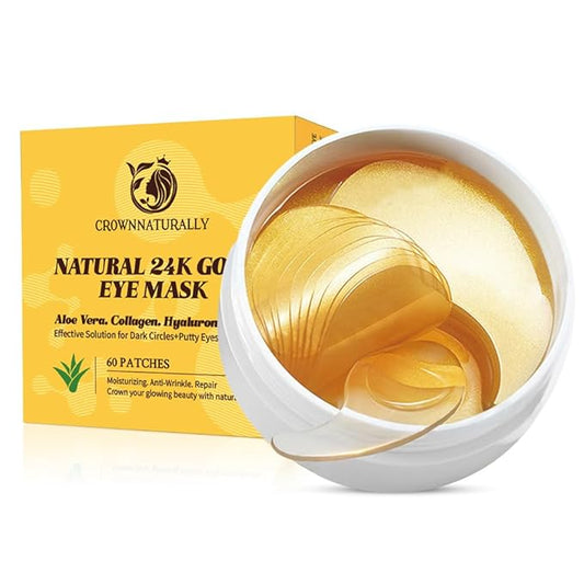 Under Eye Patches with Aloe Vera Natural for Dark Circles and Puffiness, Hyaluronic Acid Eye Mask 60 Pieces Moisturizing Skin Care for Anti-Wrinkle