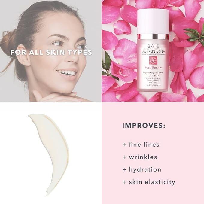 Baie Botanique Anti-Aging Eye Cream 15ml, Edelweiss Stem Cells, Low Molecular Hyaluronic Acid Multi Award Winning - 100% Natural, 70% Organic