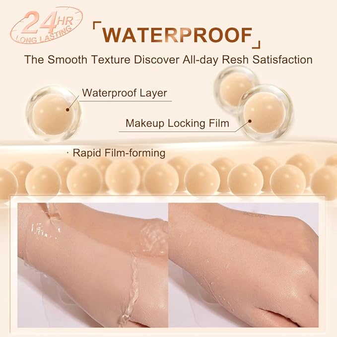 Ultra Matte Liquid Foundation Makeup, Full Coverage Shine Free Foundation Cream for Oily Skin, Waterproof Natural Face Foundation Make-Up Lasts Up to 24HR, 0.7Oz (#04)